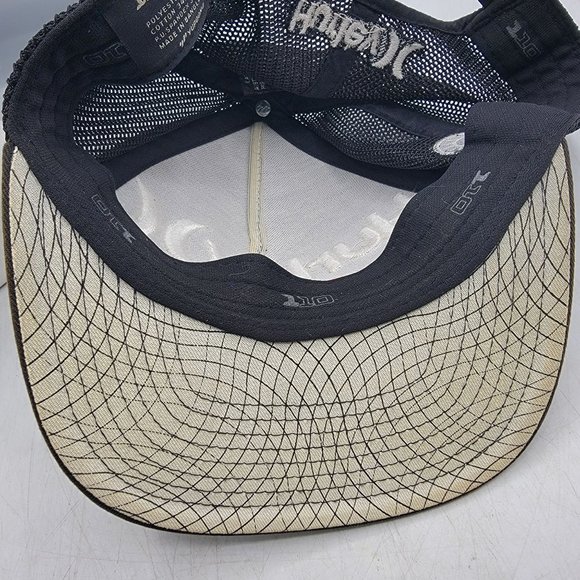 Hurley Pro ASP Surf Flexfit Hat Adult 110 Snapback Mesh Cap Black Embroidered - Picture 9 of 9